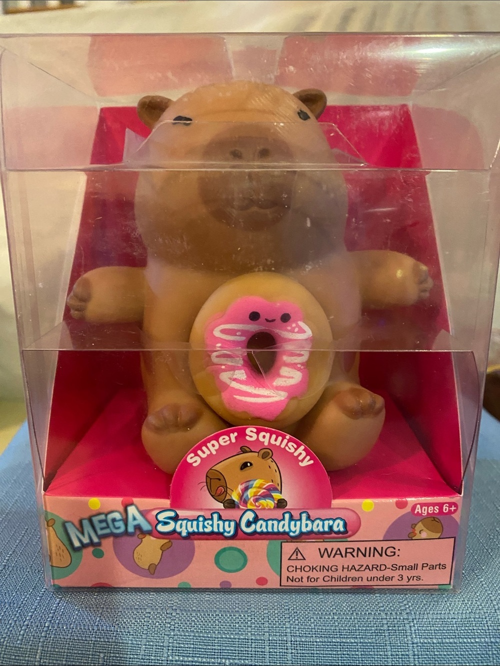 Squishy Candybara Kids Toy - Brown with Pink Donut